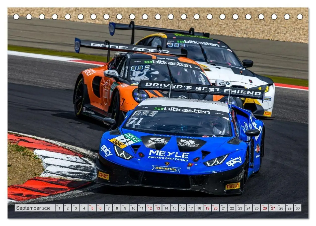 Bild: 9783516686845 | Wilde Stiere am Nürburgring (Tischkalender 2026 DIN A5 quer),...