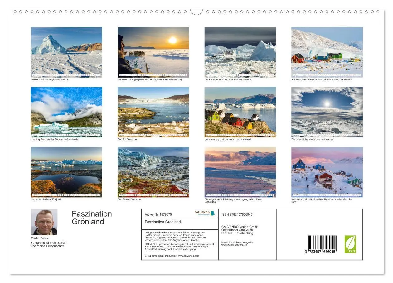 Bild: 9783457656945 | Faszination Grönland (hochwertiger Premium Wandkalender 2026 DIN A2...