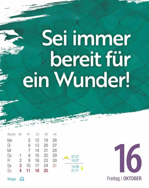 Bild: 9783731886945 | Glückskalender 2026 | Verlag Korsch | Kalender | 328 S. | Deutsch