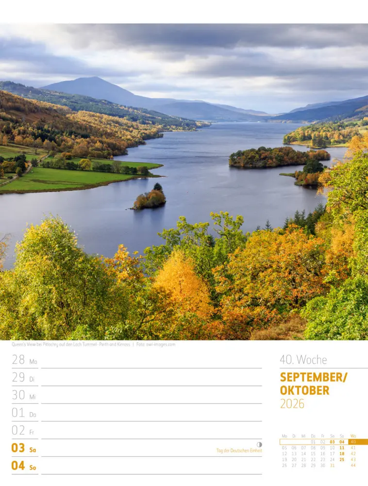 Bild: 9783838426945 | Schottland Wochenplaner Kalender 2026 Zwischen Highlands und Hebriden