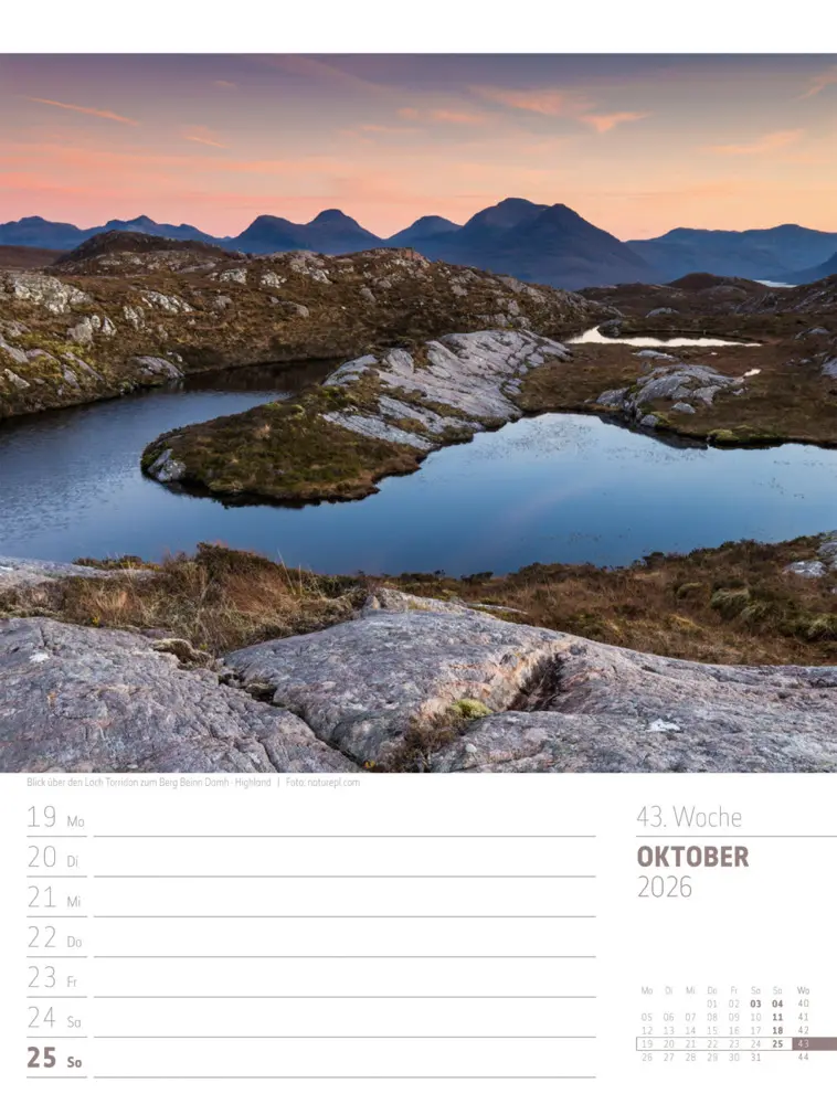 Bild: 9783838426945 | Schottland Wochenplaner Kalender 2026 Zwischen Highlands und Hebriden
