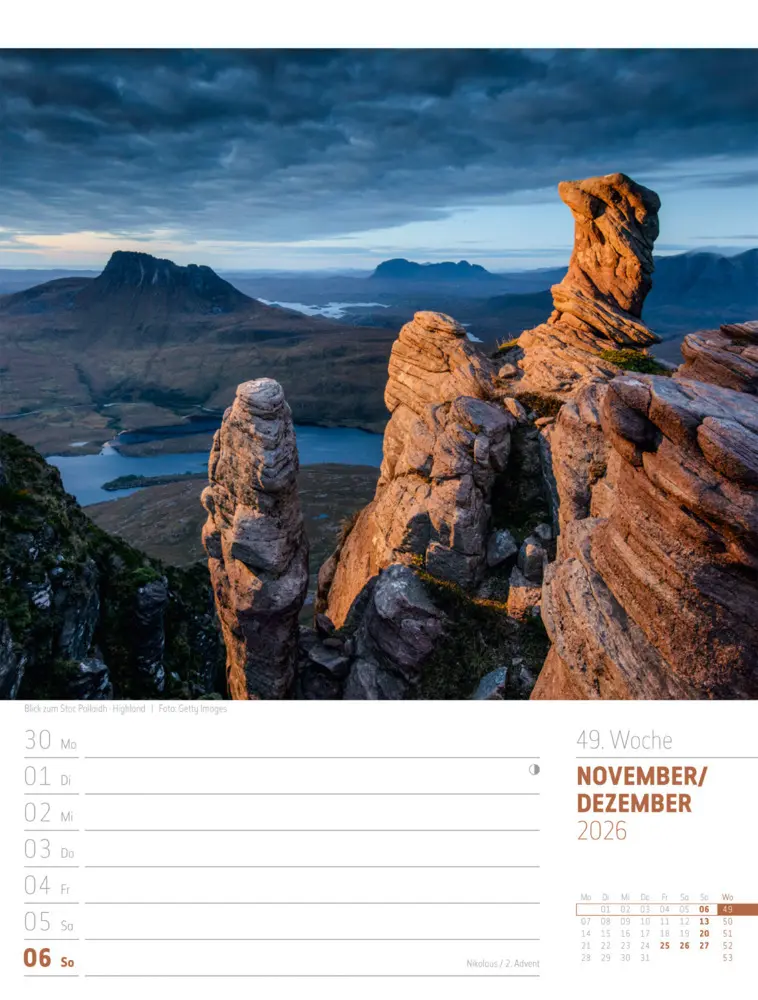 Bild: 9783838426945 | Schottland Wochenplaner Kalender 2026 Zwischen Highlands und Hebriden