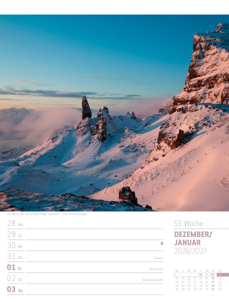 Bild: 9783838426945 | Schottland Wochenplaner Kalender 2026 Zwischen Highlands und Hebriden