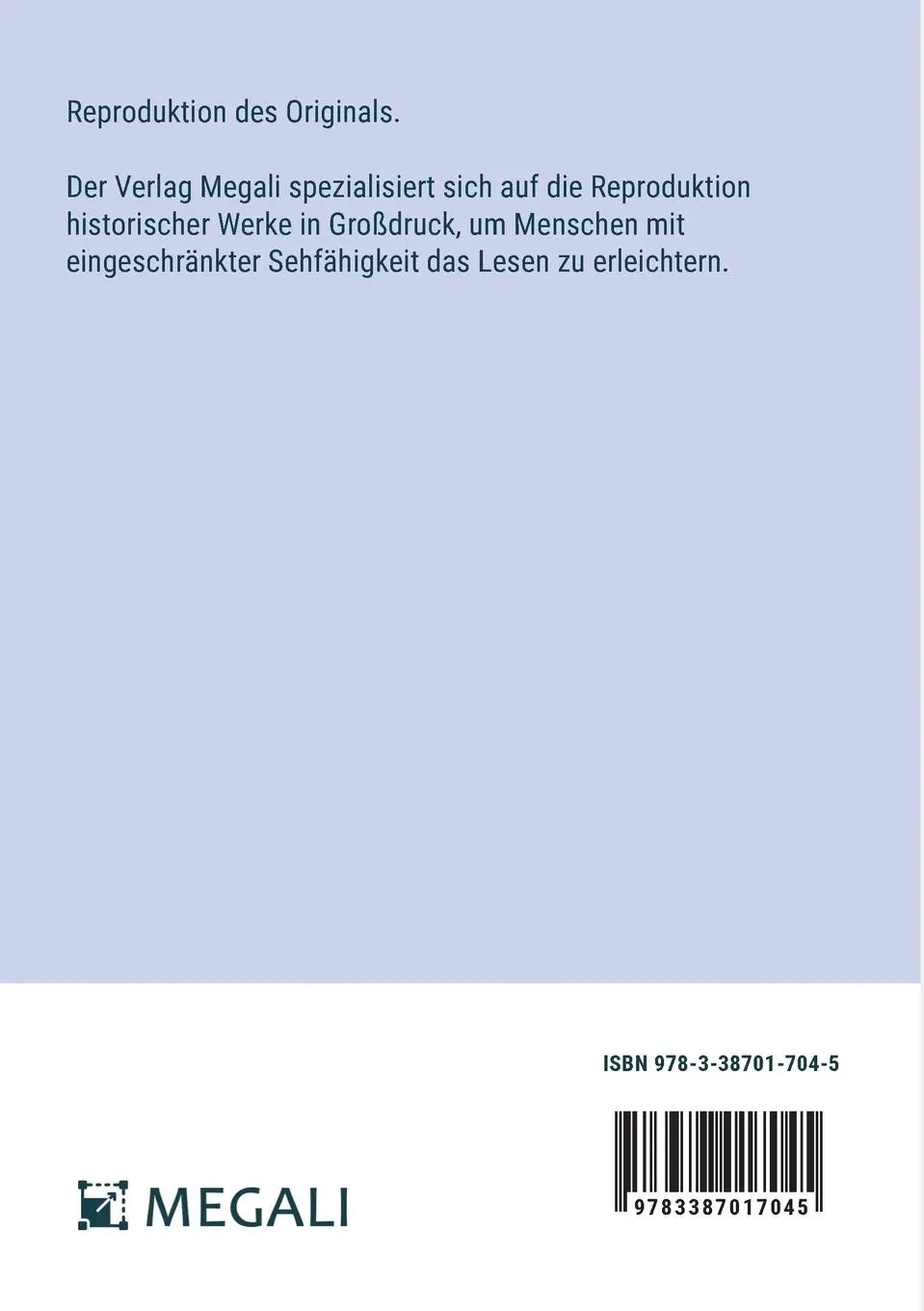 Rückseite: 9783387017045 | Iphigenie auf Tauris | in Großdruckschrift | Goethe | Taschenbuch