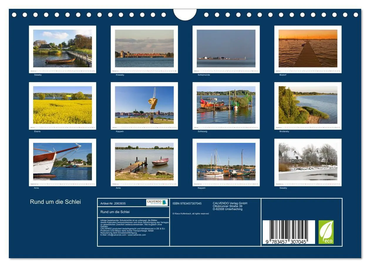 Bild: 9783457307045 | Rund um die Schlei (Wandkalender 2026 DIN A4 quer), CALVENDO...