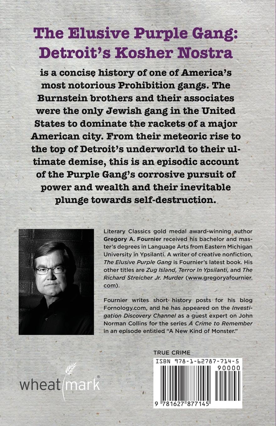 Rückseite: 9781627877145 | The Elusive Purple Gang | Detroit's Kosher Nostra | Fournier | Buch