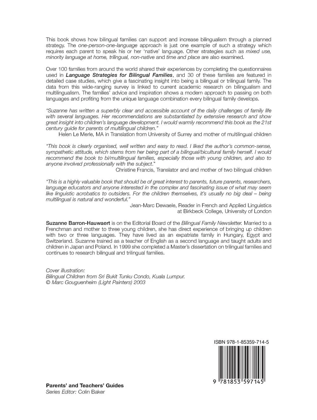 Rückseite: 9781853597145 | Language Strategies for Bilingual Families | Suzanne Barron-Hauwaert