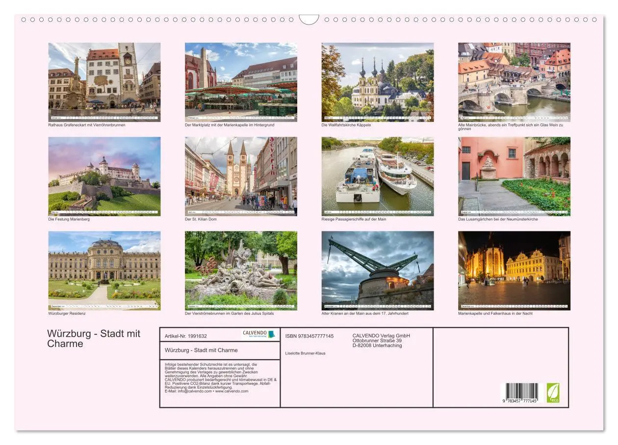 Bild: 9783457777145 | Würzburg - Stadt mit Charme (Wandkalender 2026 DIN A2 quer),...