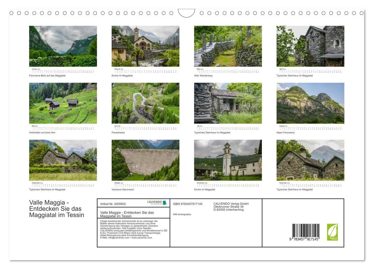 Bild: 9783457917145 | Valle Maggia - Entdecken Sie das Maggiatal im Tessin (Wandkalender...