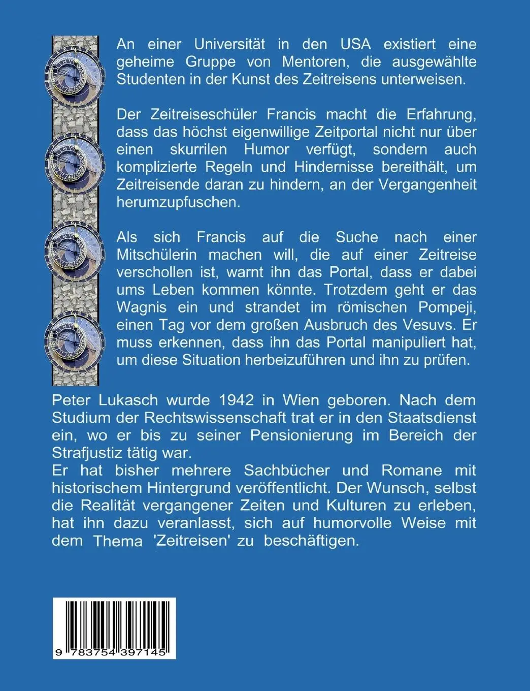 Rückseite: 9783754397145 | Schule des Zeitreisens | Peter Lukasch | Taschenbuch | Paperback