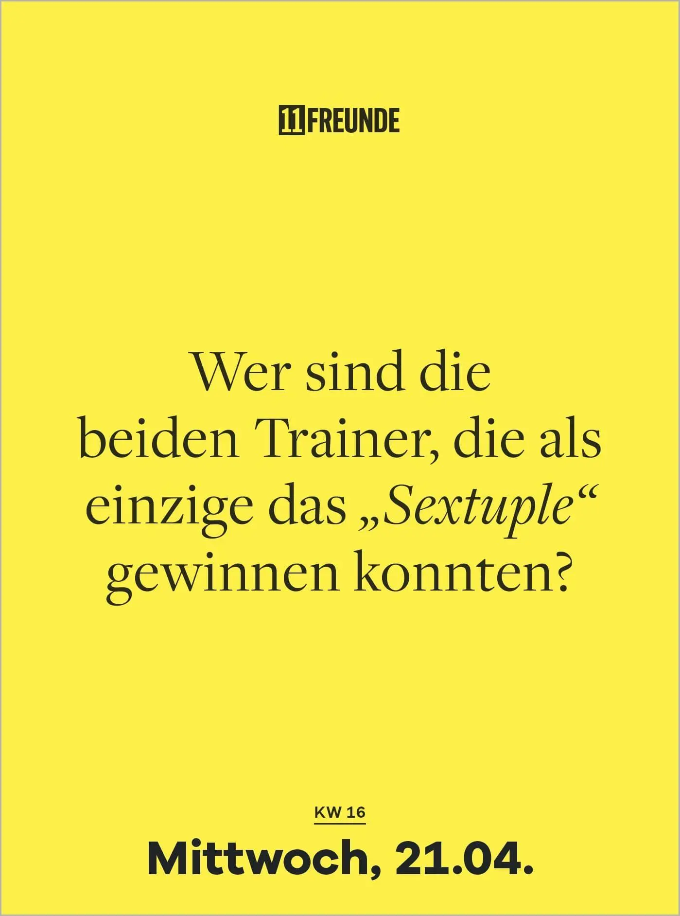 Bild: 4069095017245 | Der große 11FREUNDE Quiz-Kalender 2027 | Neumann Verlage GmbH &amp; Co KG