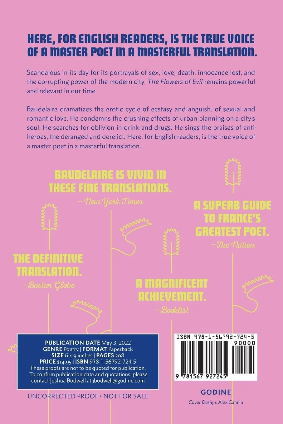 Rückseite: 9781567927245 | The Flowers of Evil | The Award-Winning Translation | Baudelaire