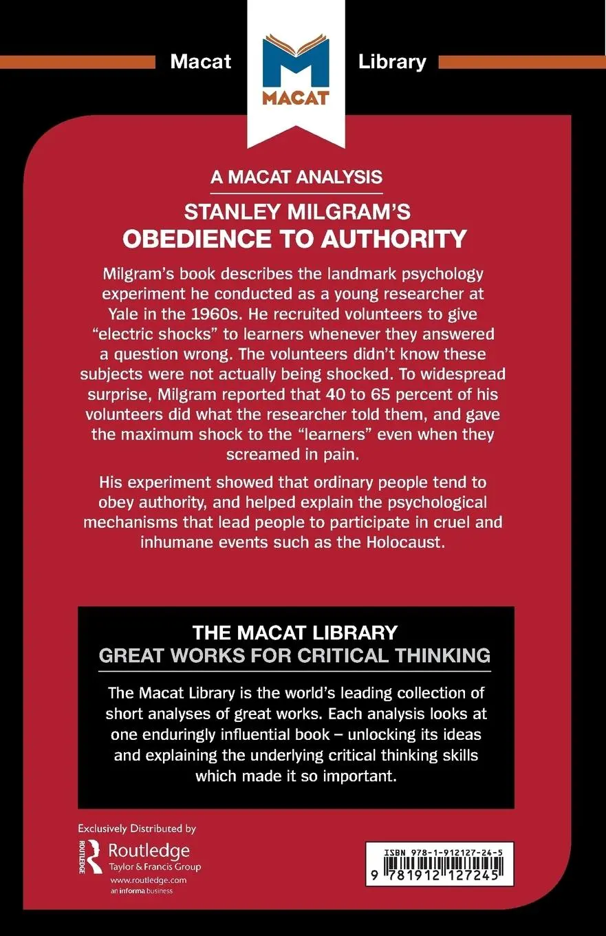 Rückseite: 9781912127245 | An Analysis of Stanley Milgram's Obedience to Authority | Taschenbuch