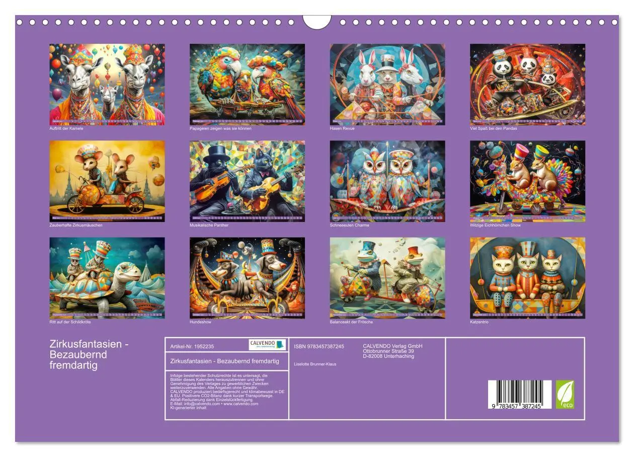 Bild: 9783457387245 | Zirkusfantasien - Bezaubernd fremdartig (Wandkalender 2026 DIN A3...