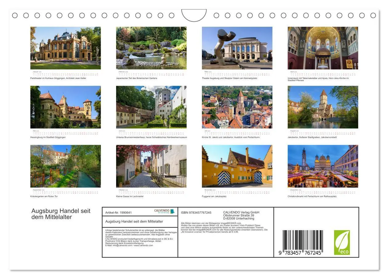Bild: 9783457767245 | Augsburg Handel seit dem Mittelalter (Wandkalender 2026 DIN A4...