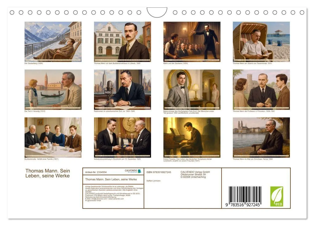 Bild: 9783516927245 | Thomas Mann. Sein Leben, seine Werke (Wandkalender 2027 DIN A4...