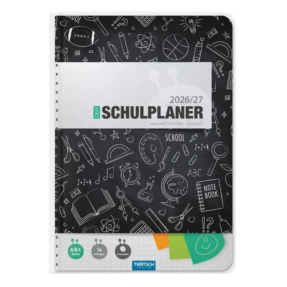 Cover: 9783988027245 | TRÖTSCH - Schulplaner Schwarz 26/27 | Trötsch Verlag GmbH &amp; Co. KG