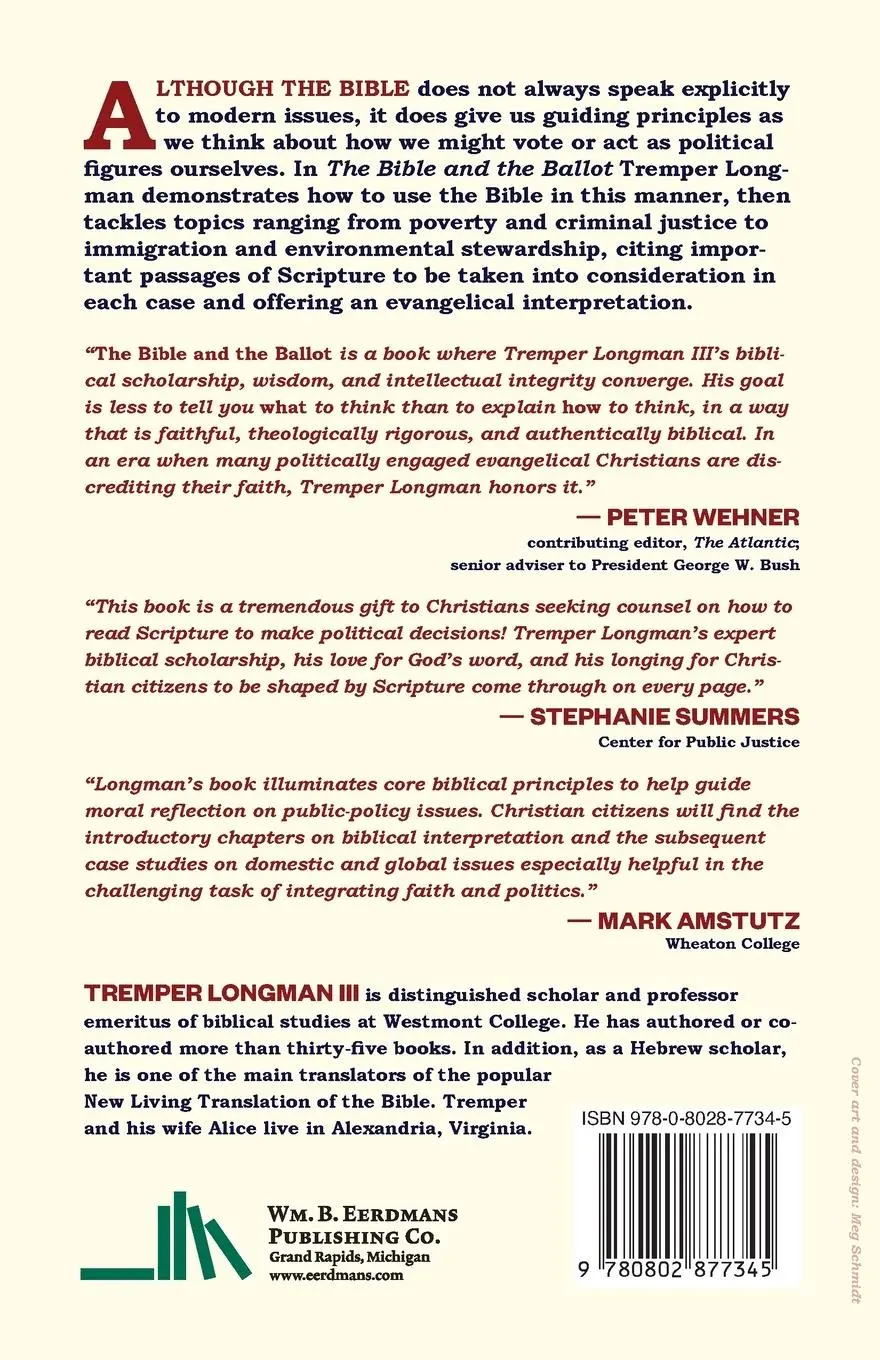 Rückseite: 9780802877345 | The Bible and the Ballot | Using Scripture in Political Decisions