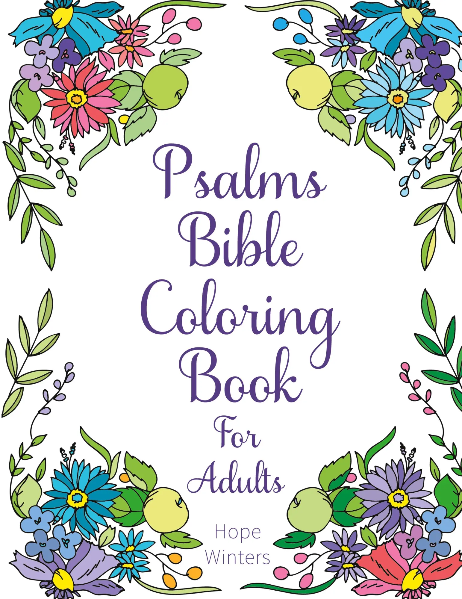 Cover: 9781908567345 | Psalms Bible Coloring Book For Adults | Hope Winters | Taschenbuch