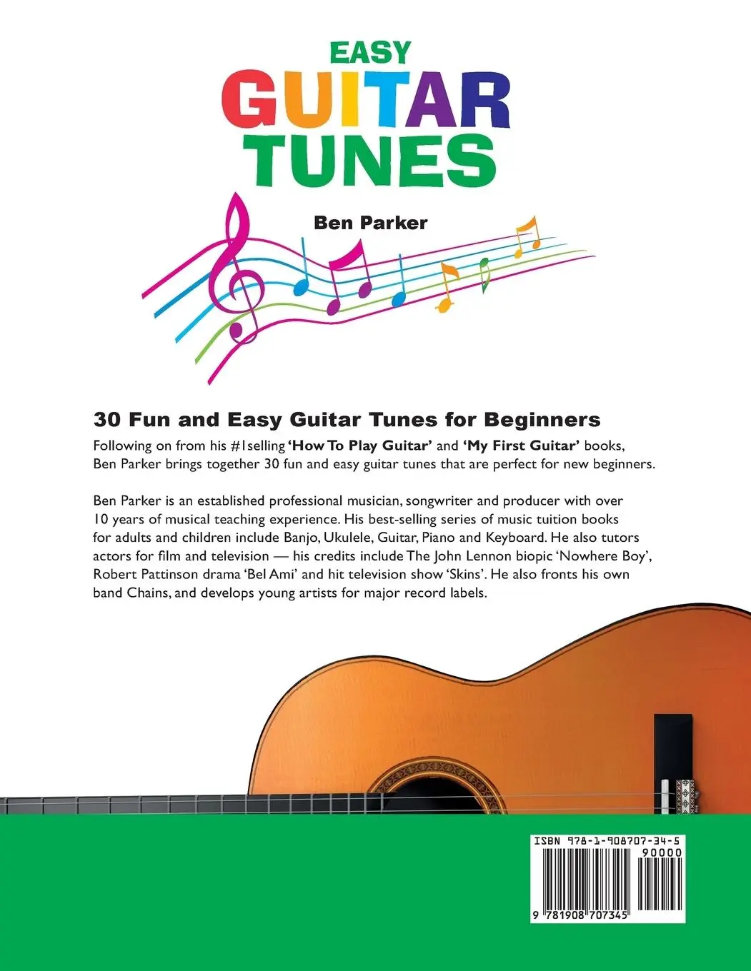 Rückseite: 9781908707345 | Easy Guitar Tunes | 30 Fun and Easy Guitar Tunes for Beginners | Buch