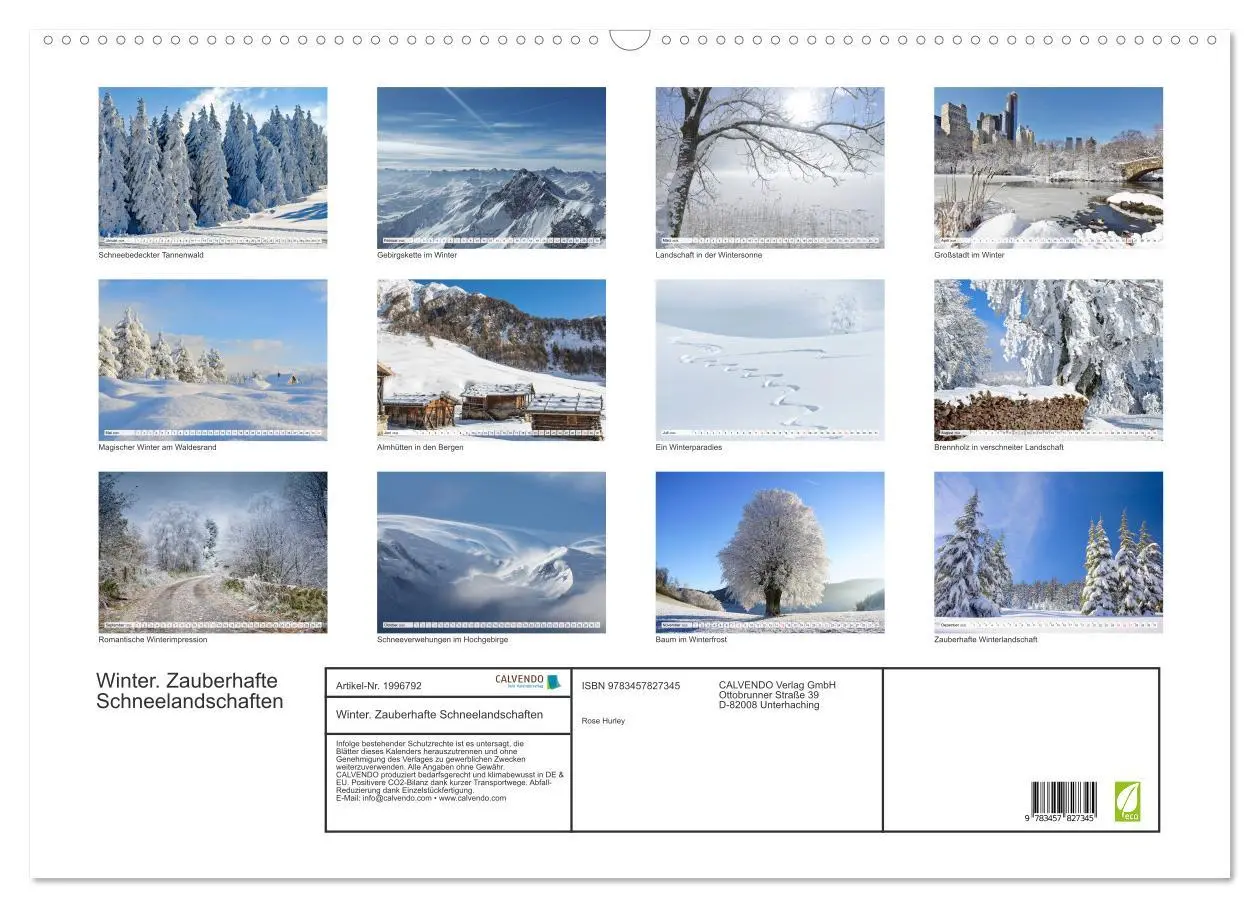 Bild: 9783457827345 | Winter. Zauberhafte Schneelandschaften (Wandkalender 2026 DIN A2...