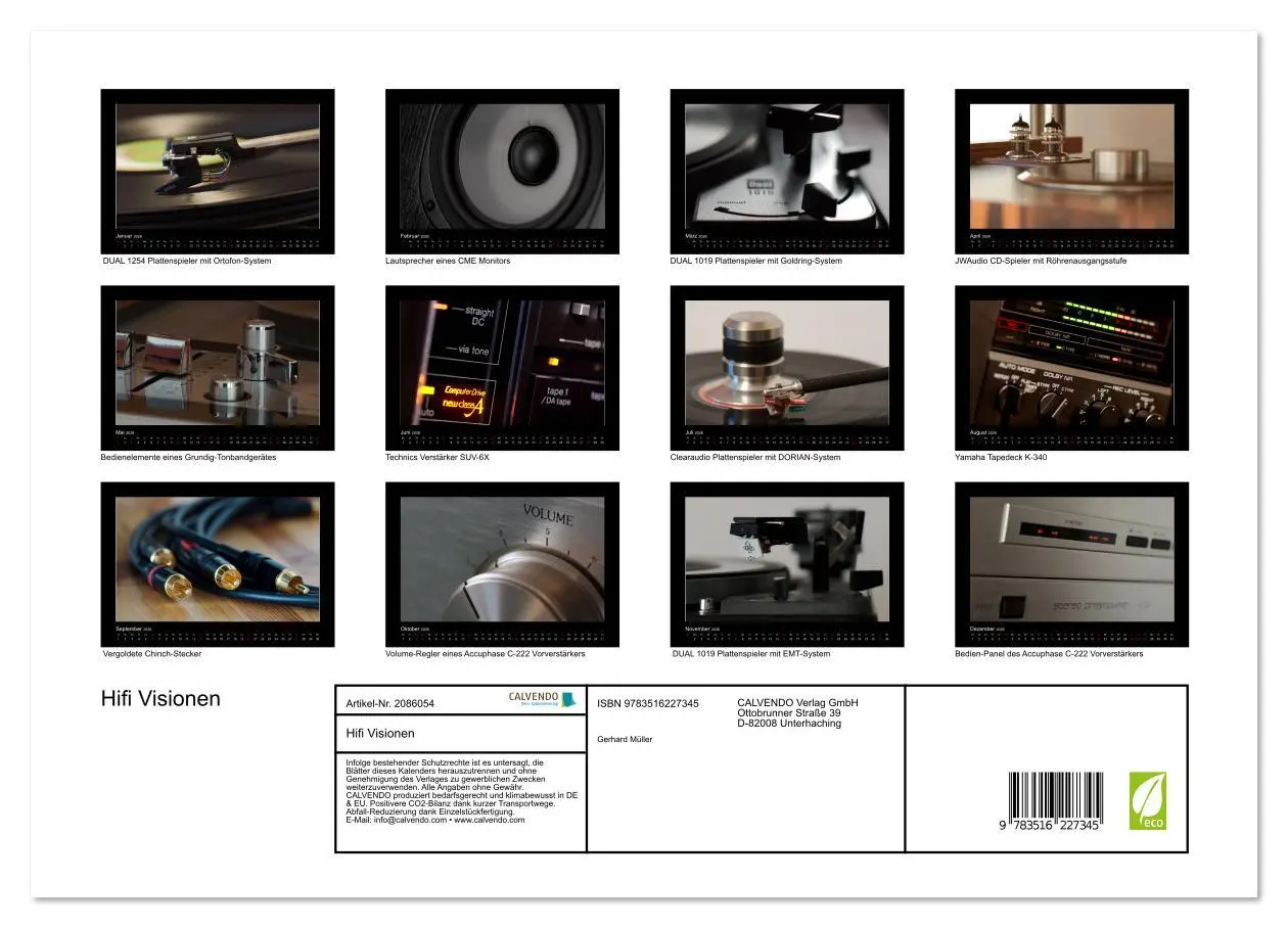 Bild: 9783516227345 | Hifi Visionen (Wandkalender 2026 DIN A3 quer), CALVENDO Monatskalender