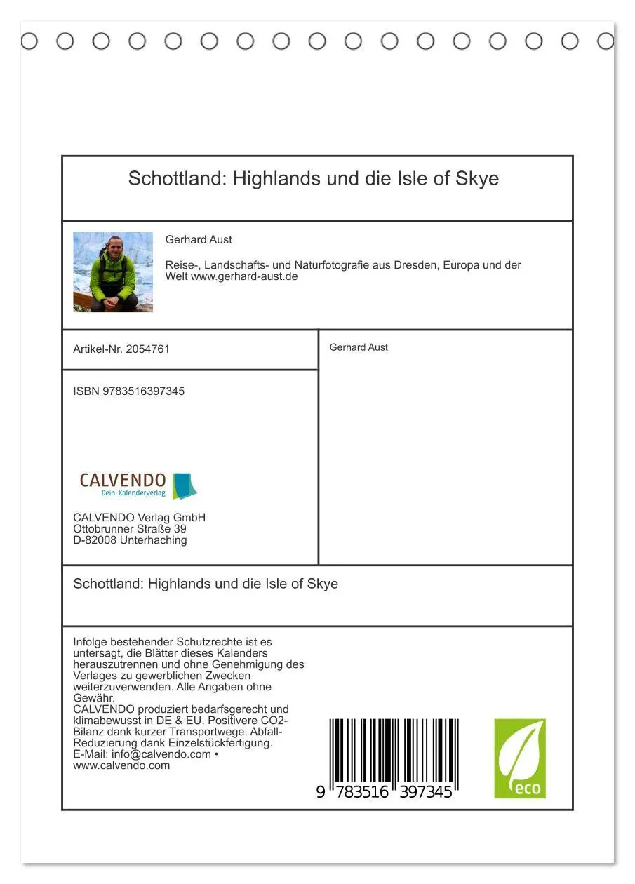 Bild: 9783516397345 | Schottland: Highlands und die Isle of Skye (Tischkalender 2026 DIN...