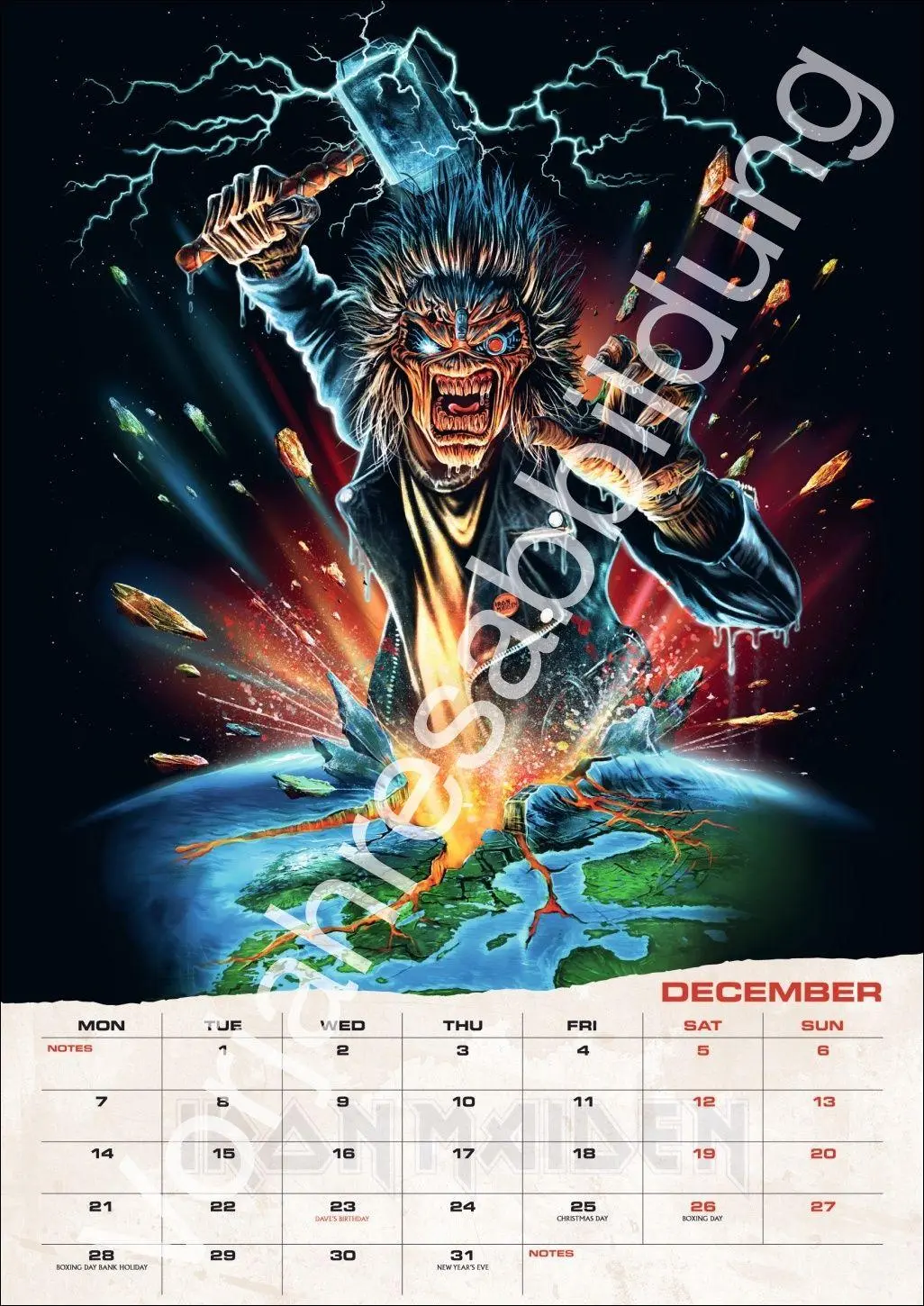 Bild: 9783840197345 | Iron Maiden Posterkalender 2027 | Kalender | Danilo | Spiralbindung