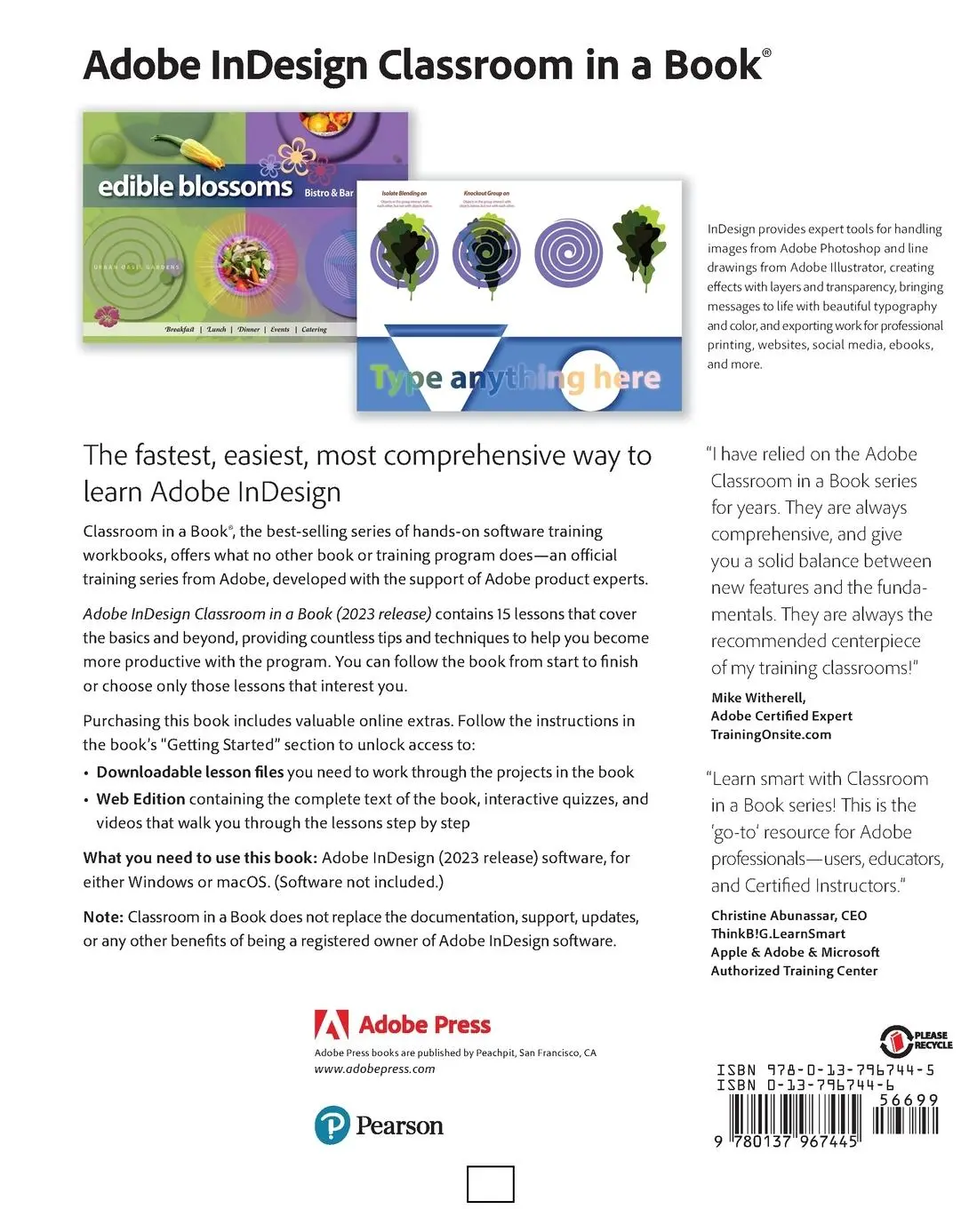 Rückseite: 9780137967445 | Adobe Indesign Classroom in a Book (2023 Release) | Anton (u. a.)