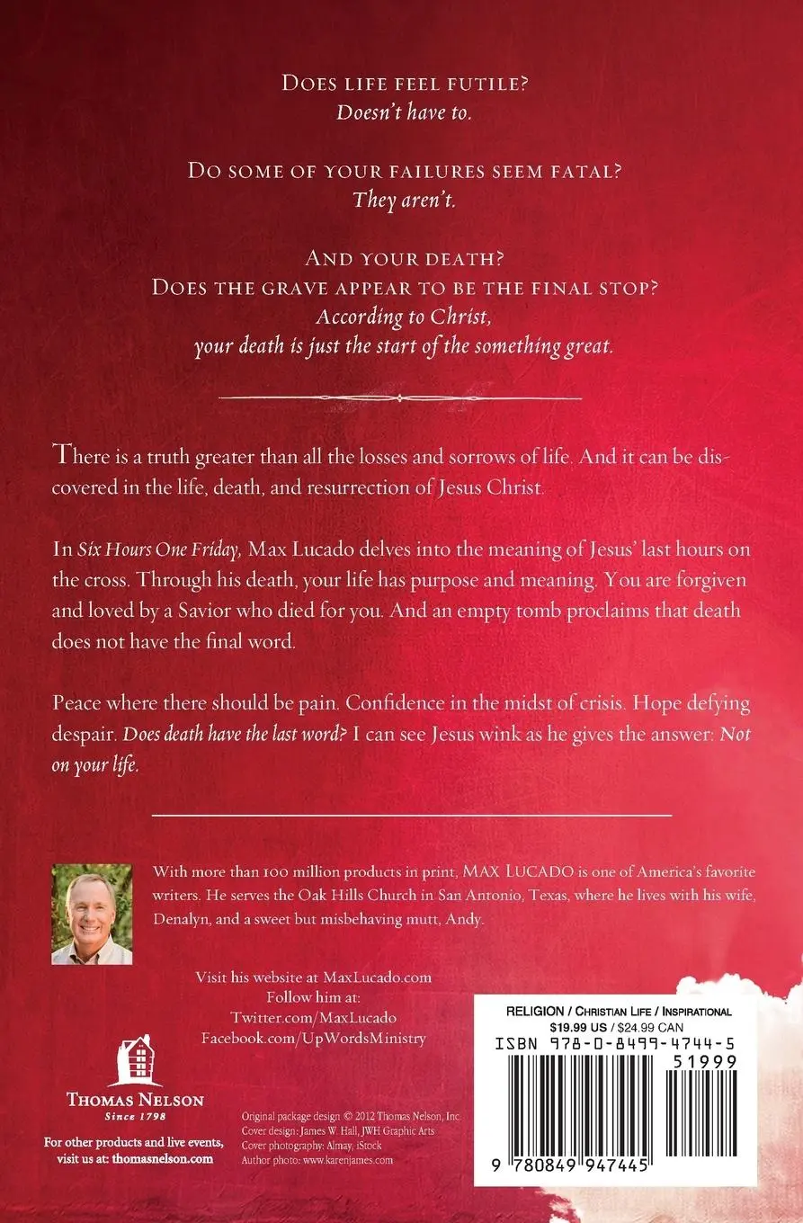 Rückseite: 9780849947445 | Six Hours One Friday | Living in the Power of the Cross | Max Lucado