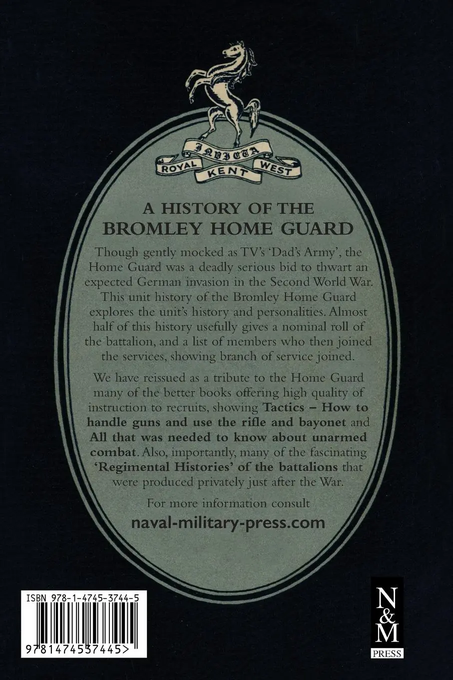 Rückseite: 9781474537445 | A HISTORY OF THE BROMLEY HOME GUARD | L. D. V. | Taschenbuch | 2023