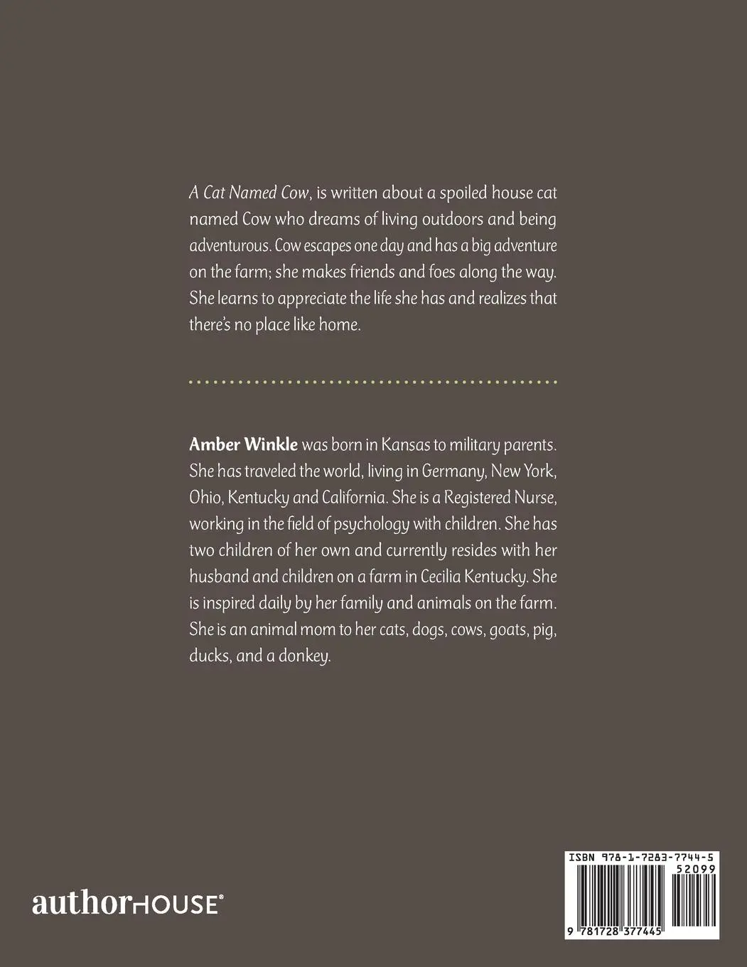 Rückseite: 9781728377445 | A Cat Named Cow | Amber Winkle | Taschenbuch | Englisch | 2023