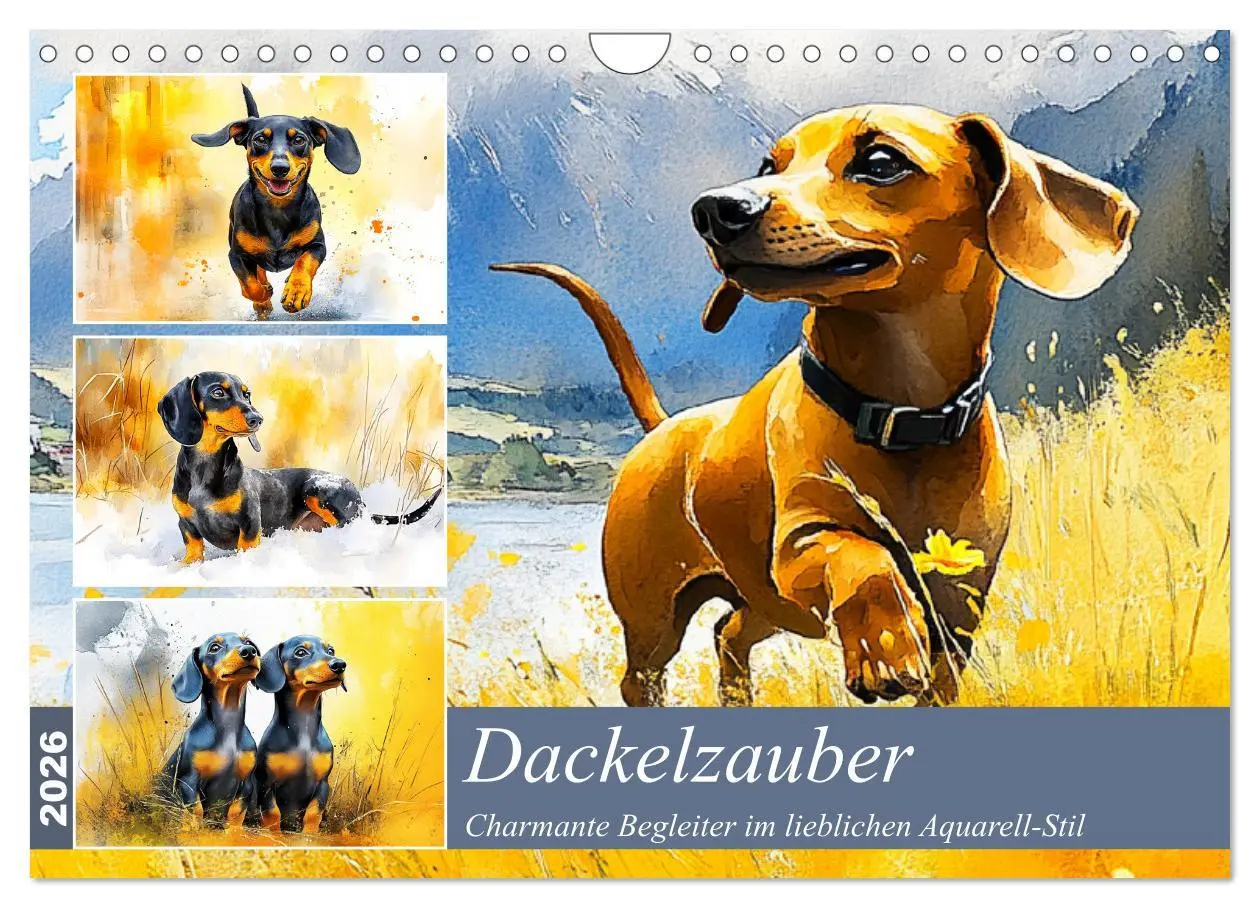 Cover: 9783457297445 | Dackelzauber. Charmante Begleiter im lieblichen Aquarell-Stil...