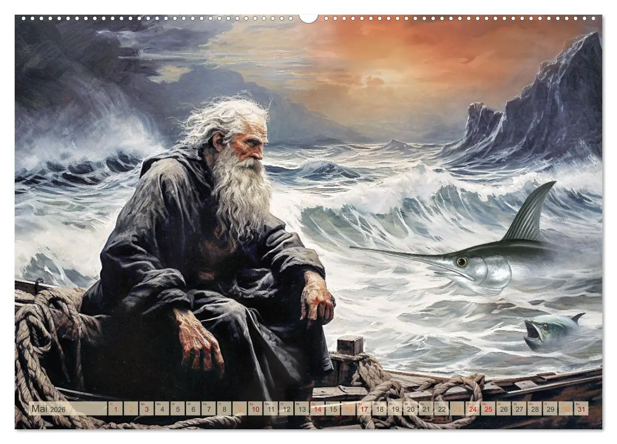 Bild: 9783457507445 | Literarische Meisterwerke (Wandkalender 2026 DIN A2 quer), CALVENDO...
