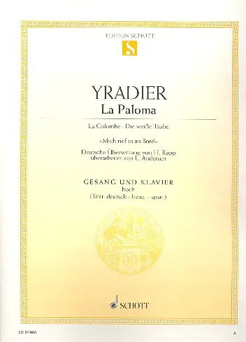 Cover: 9790001087445 | Paloma | Sebastian Yradier | Buch | Schott Music | EAN 9790001087445