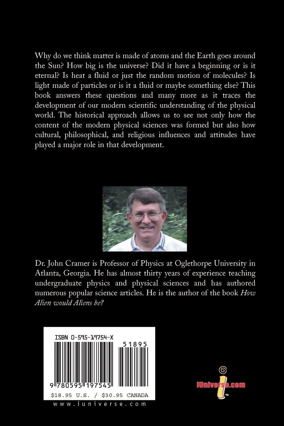 Rückseite: 9780595197545 | A Brief History of Physical Science | John A. Cramer | Taschenbuch