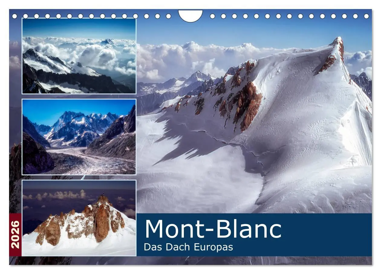 Cover: 9783457667545 | Mont-Blanc - Das Dach Europas (Wandkalender 2026 DIN A4 quer),...