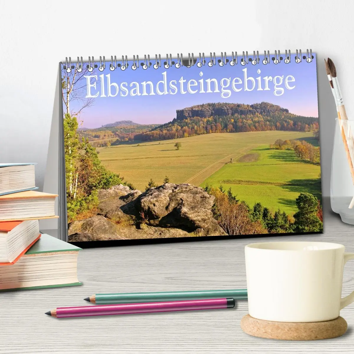 Bild: 9783516137545 | Elbsandsteingebirge (Tischkalender 2026 DIN A5 quer), CALVENDO...