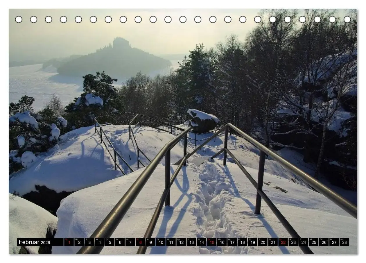 Bild: 9783516137545 | Elbsandsteingebirge (Tischkalender 2026 DIN A5 quer), CALVENDO...