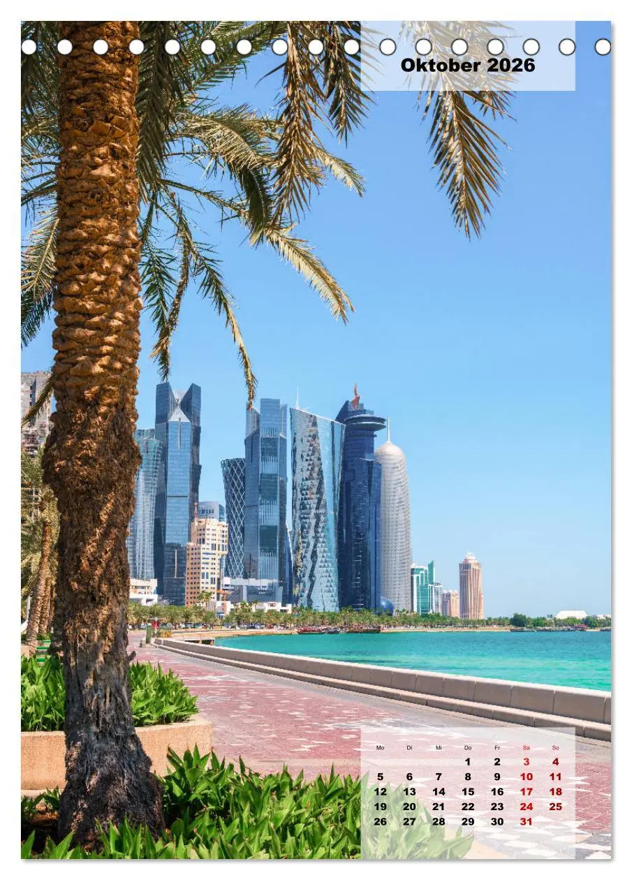 Bild: 9783516377545 | Doha Leuchtende Hauptstadt von Katar (Tischkalender 2026 DIN A5...