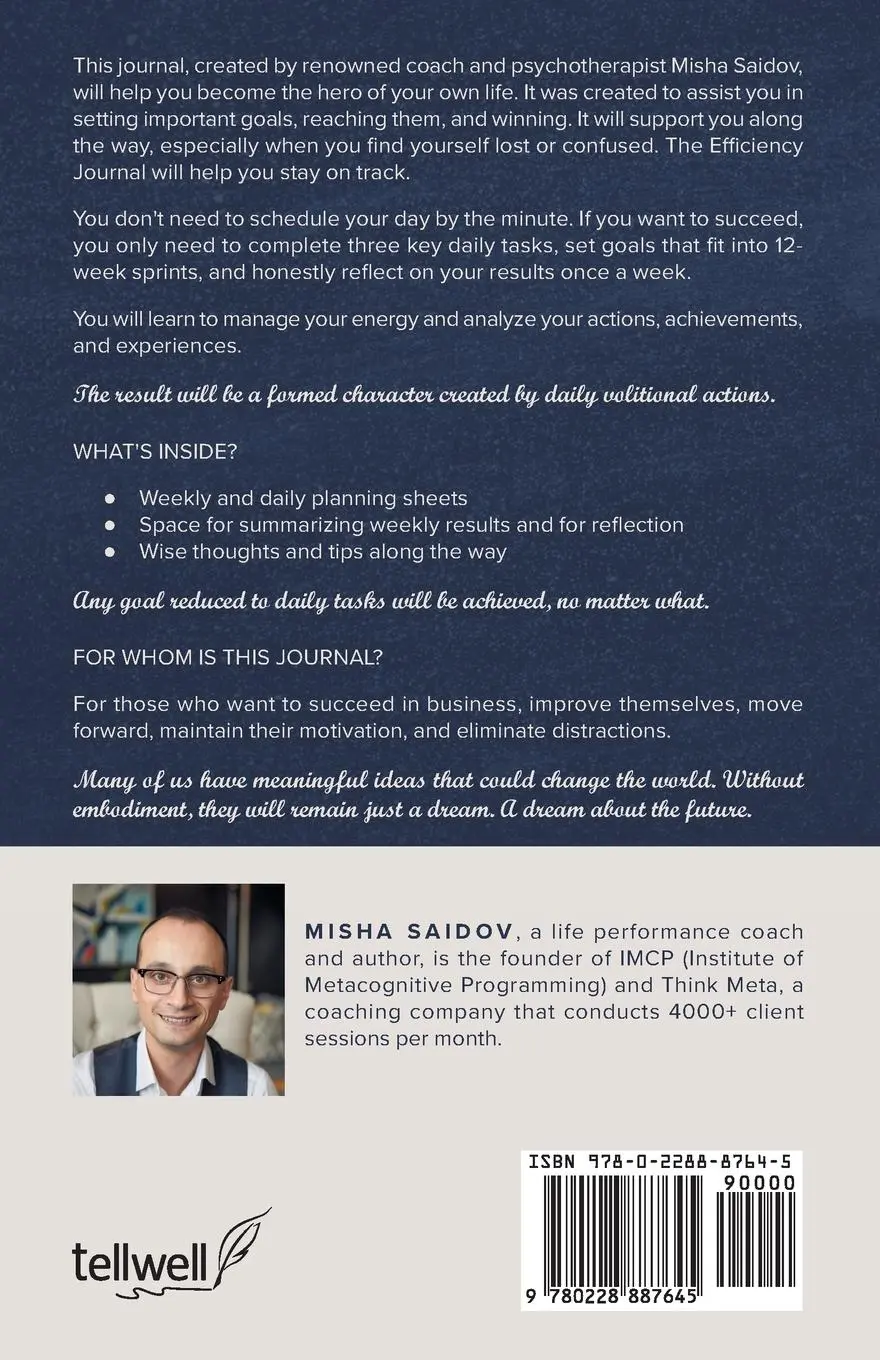 Rückseite: 9780228887645 | The Efficiency Journal | Misha Saidov | Taschenbuch | Englisch | 2023