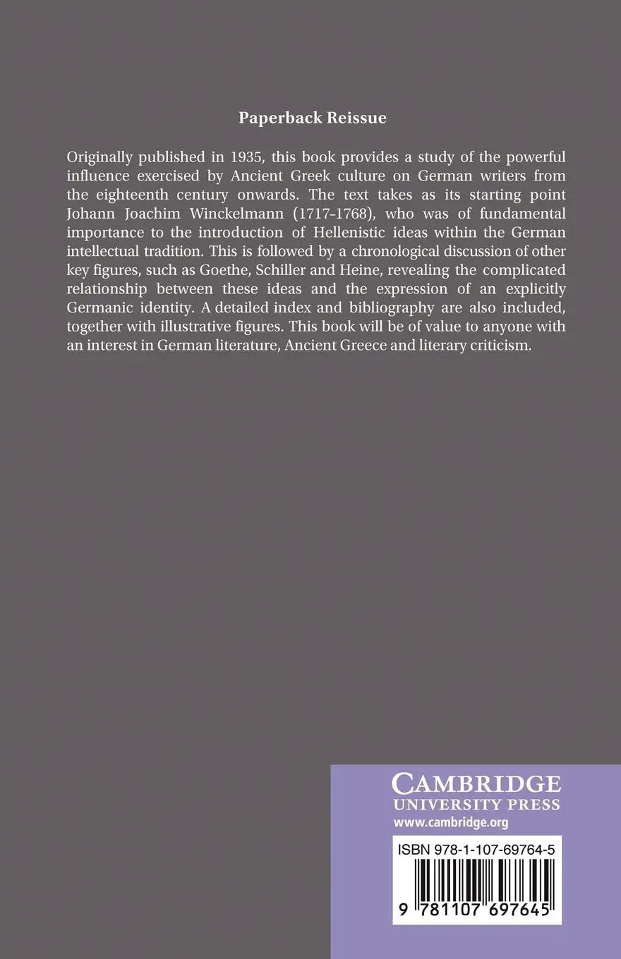 Rückseite: 9781107697645 | The Tyranny of Greece Over Germany | E. M. Butler | Taschenbuch | 2011