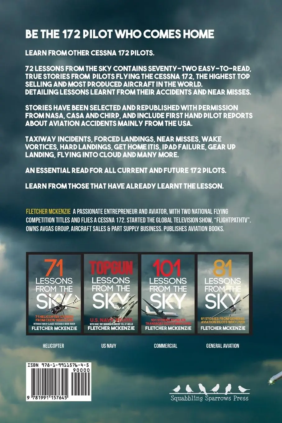 Rückseite: 9781991157645 | 72 Lessons From The Sky | Cessna 172 | Fletcher McKenzie | Taschenbuch