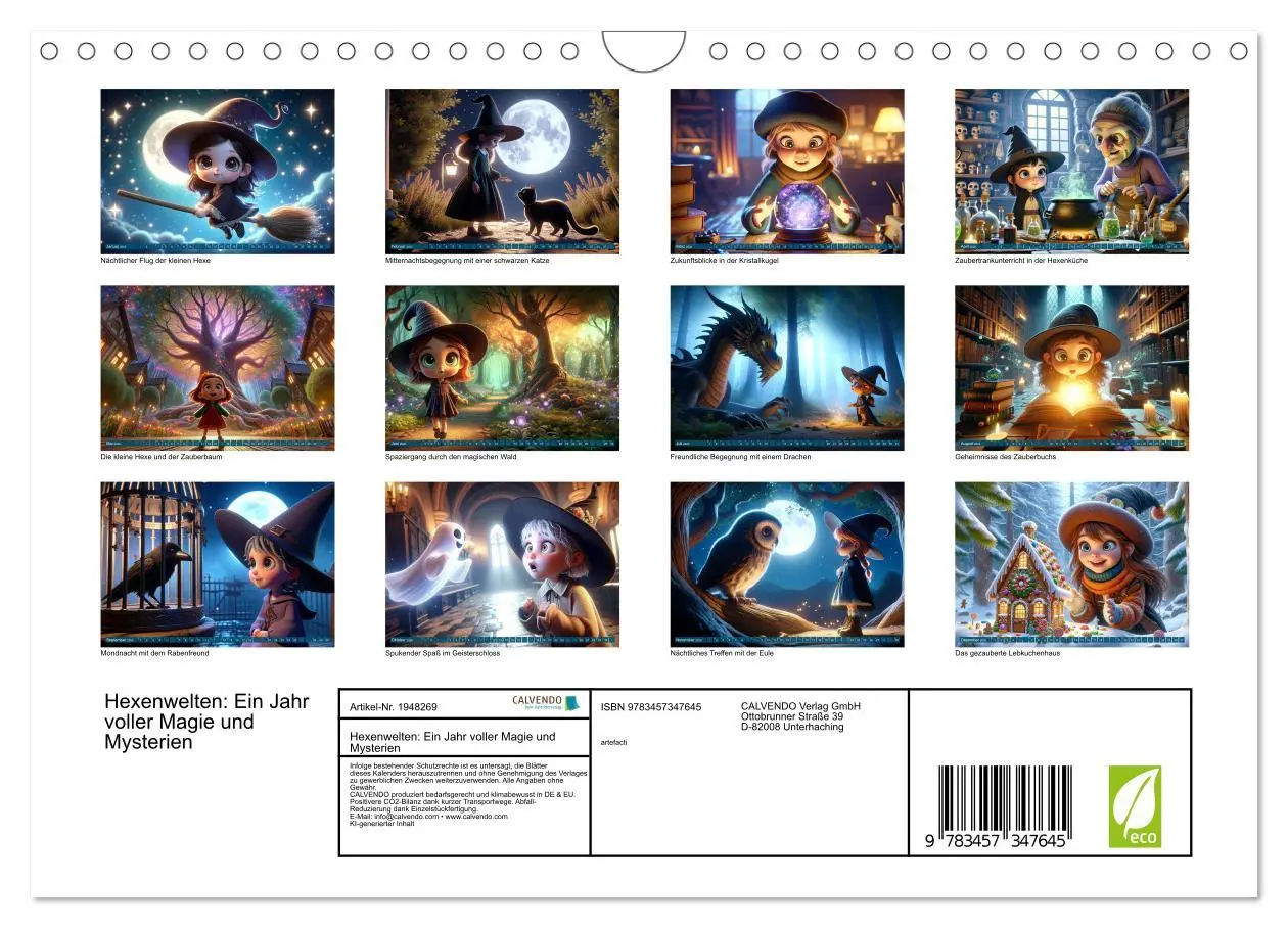 Bild: 9783457347645 | Hexenwelten: Ein Jahr voller Magie und Mysterien (Wandkalender 2026...