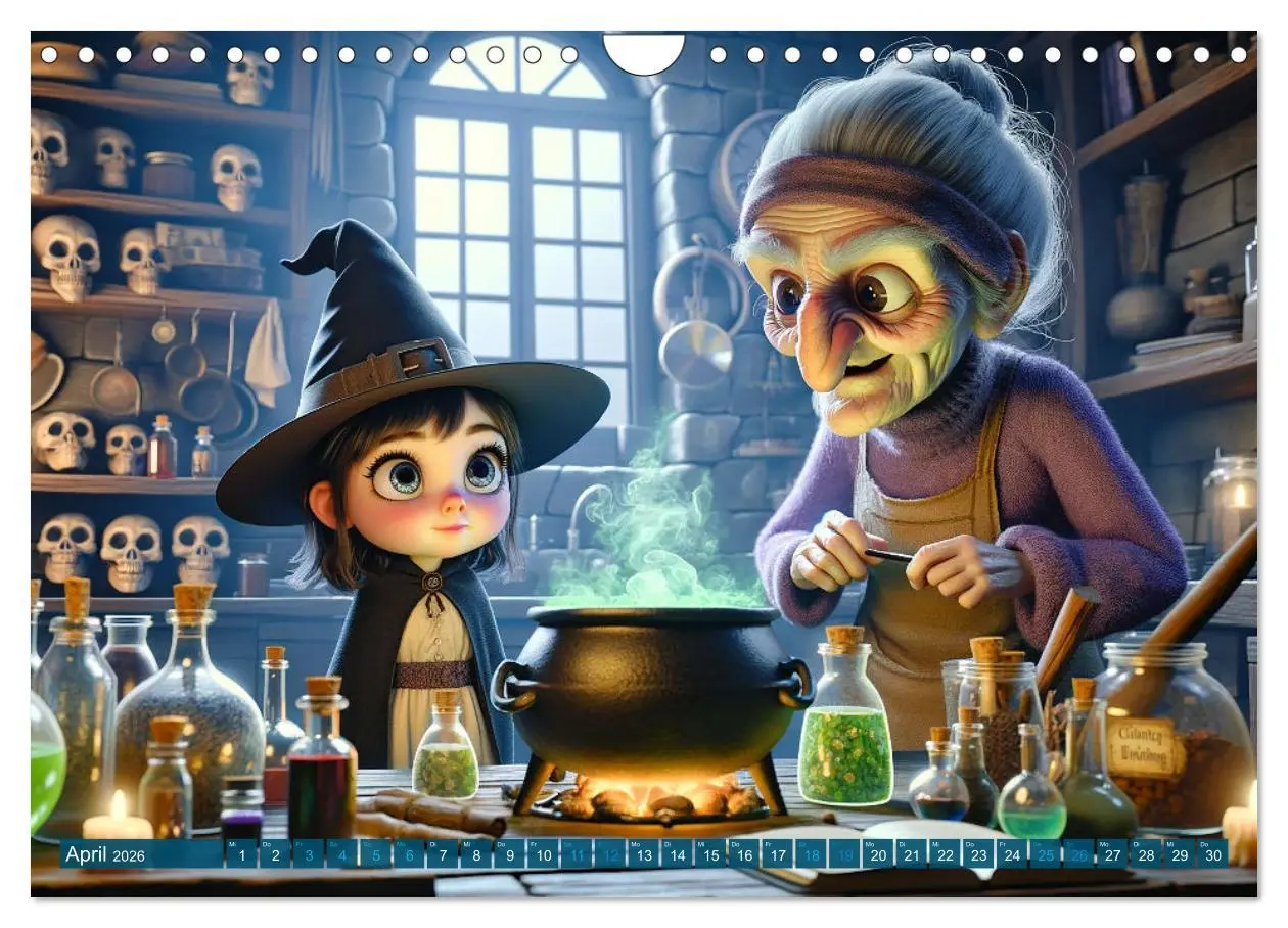 Bild: 9783457347645 | Hexenwelten: Ein Jahr voller Magie und Mysterien (Wandkalender 2026...