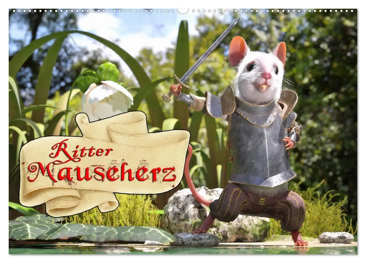 Cover: 9783457587645 | Ritter Mauseherz (Wandkalender 2026 DIN A2 quer), CALVENDO...
