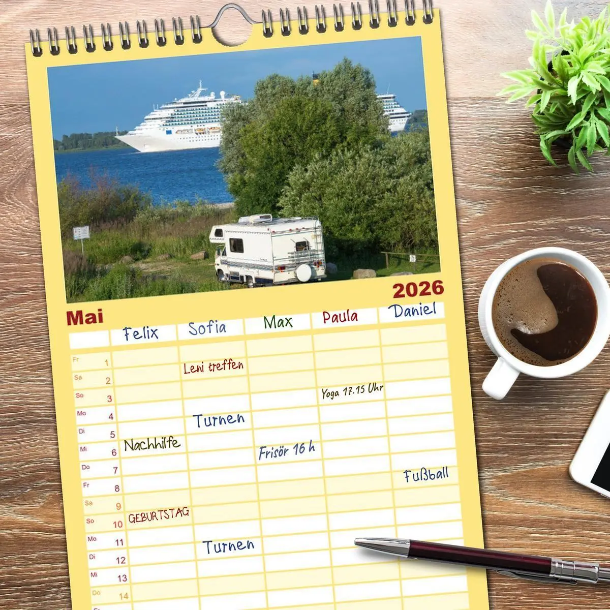 Bild: 9783516507645 | Familienplaner 2026 - Vanlife - Glücklich auf vier Rädern mit 5...