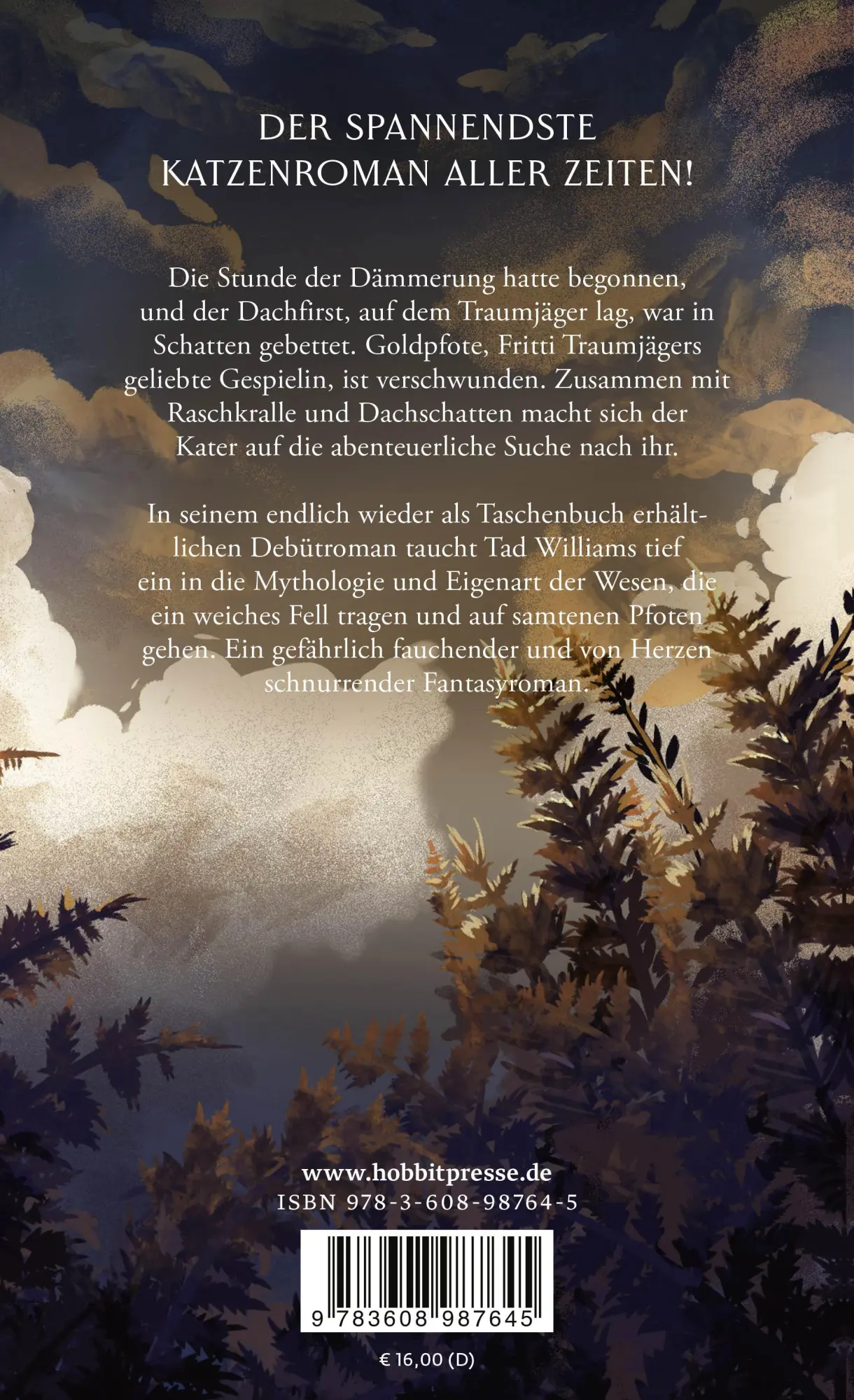 Rückseite: 9783608987645 | Traumjäger und Goldpfote | Tad Williams | Taschenbuch | 432 S. | 2024