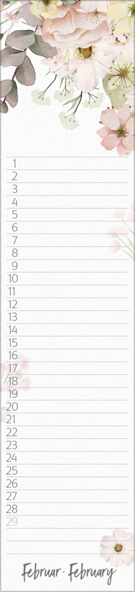 Bild: 9783731887645 | Geburtstags-Langplaner Floral | Verlag Korsch | Kalender | 13 S.