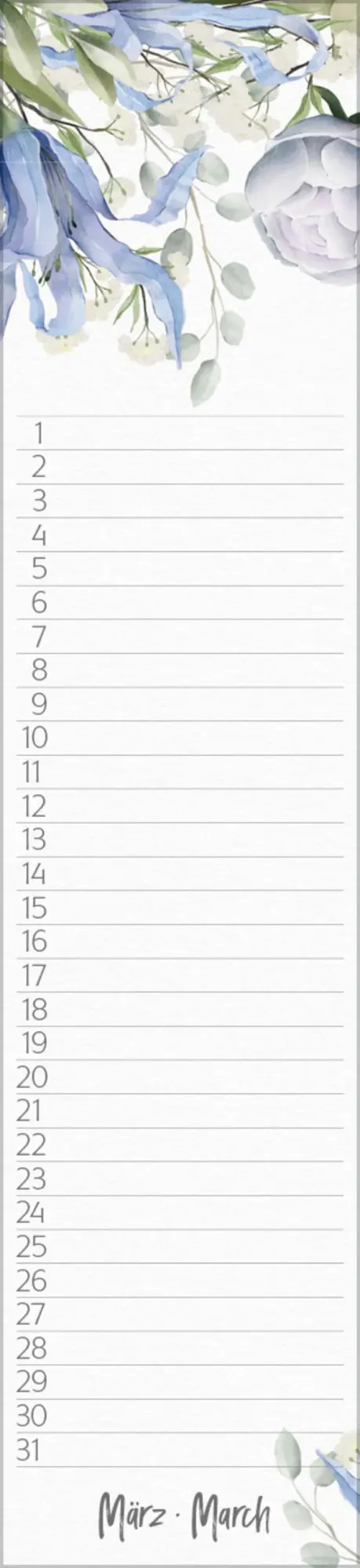 Bild: 9783731887645 | Geburtstags-Langplaner Floral | Verlag Korsch | Kalender | 13 S.